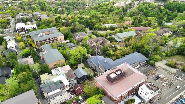 Gora Hakone Japan aerial panorama of mountains hot springs ryokans