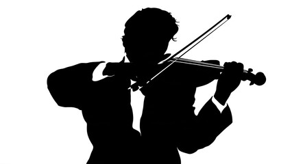 Fototapeta premium Silhouette of golfer swinging club on course.