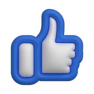 Social Media Approval Hand Gesture 3D Rendering