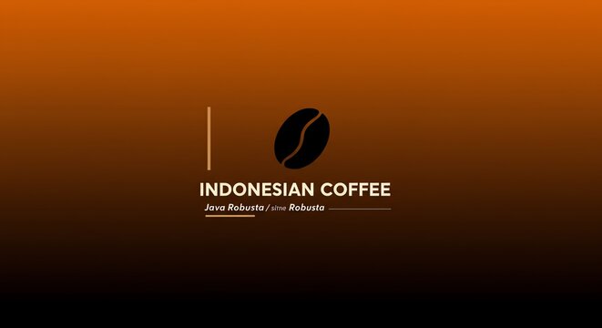 Minimalist Indonesian Java Robusta Coffee Background Graphic Design