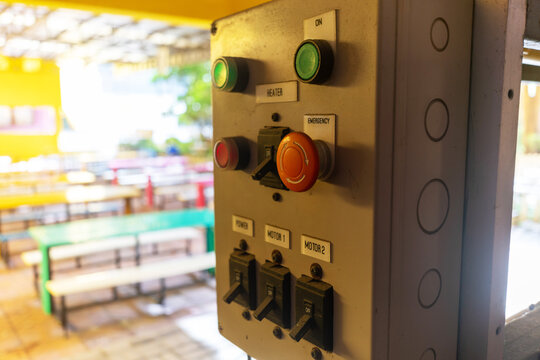 Outdoor Control Panel with Switches and Buttons