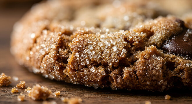 Crispy Cookie Edge With Visible Sugar Crystals