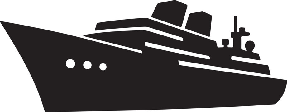 vector illustration of a ship
