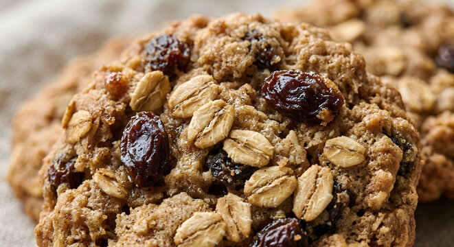 Oatmeal Raisin Cookie Texture Close-Up
