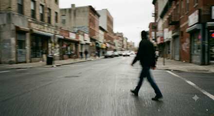Fototapeta premium woman walking in the city