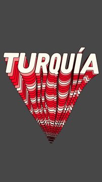 Fondo Animado de Texto Cin&eacute;tico de Turqu&iacute;a para Celebraci&oacute;n y Deportes - Motion Graphics 2D