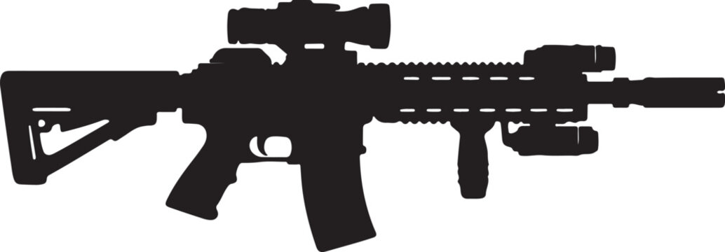 assault rifle vector