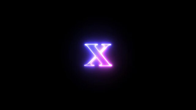 Multi colored inscription roman numerals X with light colored spots floating inside looped alpha channel at the end. 4K footage download