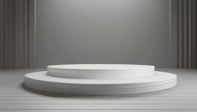 modern place display stand blank presentation background backdrop victory product platform show cylinder ceremony minimal white winner pedestal studio podium isolated first stage dais design