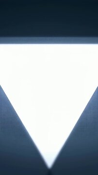 Vertical video: Looping inverted triangle pulsing on dark screen with pixel band for display