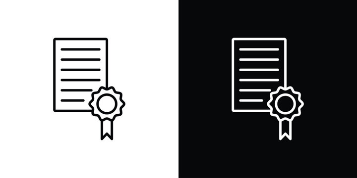 Qualification icon symbols with editable linear style