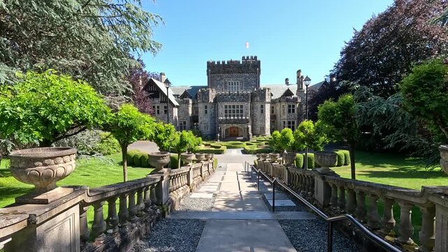 The imposing Hatley Castle on Vancouver Island.