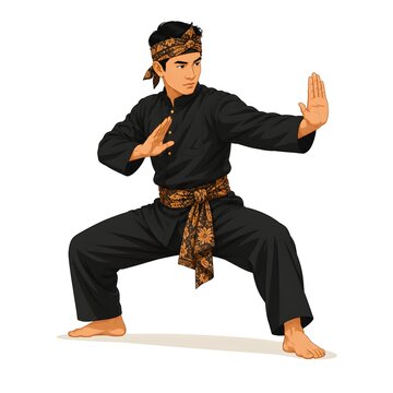Pencak Silat Martial Arts Fighter Stance