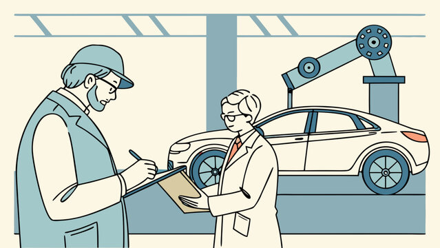 auto mechanic changing car engine