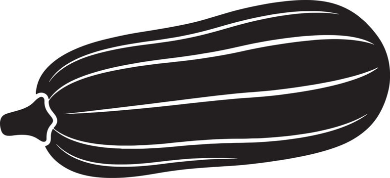Zucchini squash vegetable silhouette vector icon healthy food design.