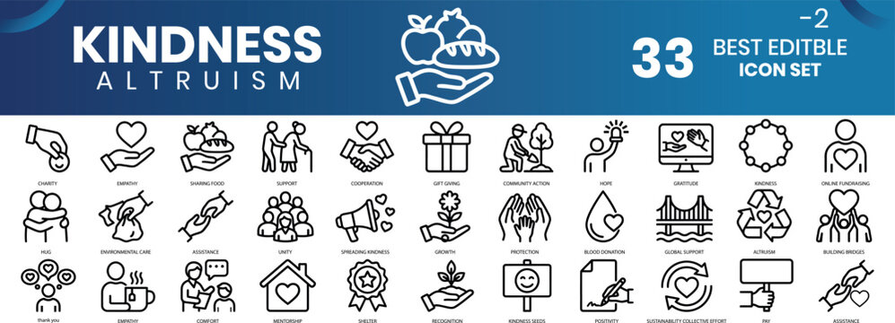 Employee benefits icon set 30 editable icons for hr and business