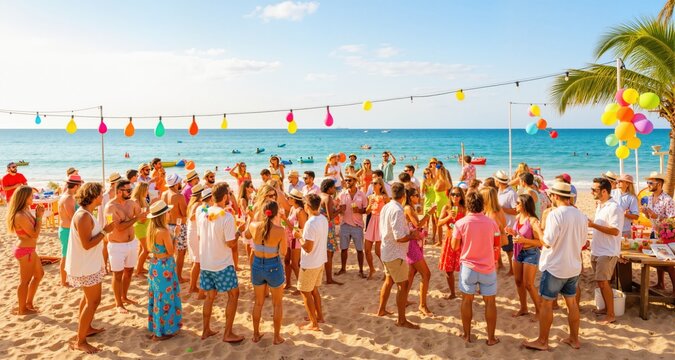 summer party on the beach
