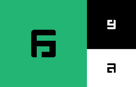 Letters FG or FG Logo Idea. Letters EG or GE Monogram. Letters AG or GA Logo design Template for business. F6 or E9 logo idea. 