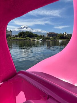 Kawaguchiko Mt. Fuji Tretboot pink