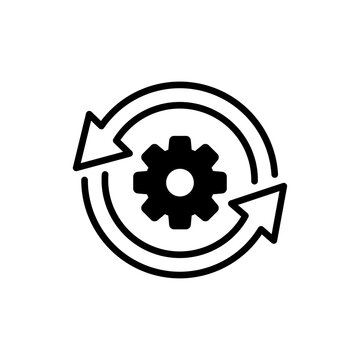 Gear Icon, Mechanical Cogwheel Symbols, Engineering Mechanism symbol, Png transparent background