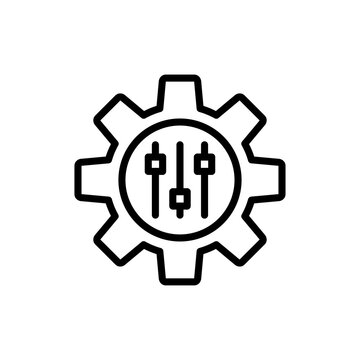 Gear Icon, Mechanical Cogwheel Symbols, Engineering Mechanism symbol, Png transparent background