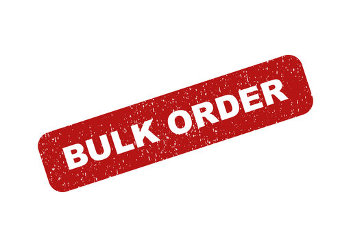 Red grunge rubber stamp with the text bulk order for retail business