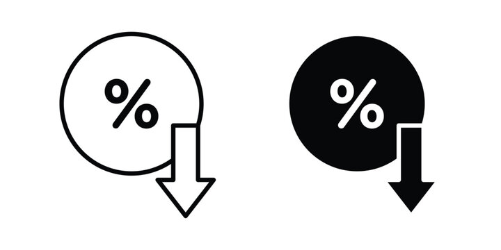 Percent down icon