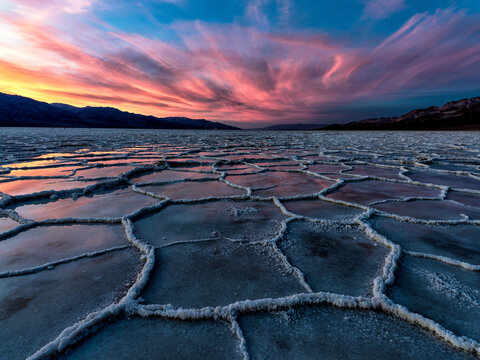Salt Pan reflections at sunset