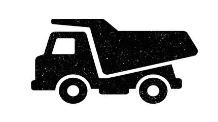 Dump truck silhouette construction icon © Lahiru