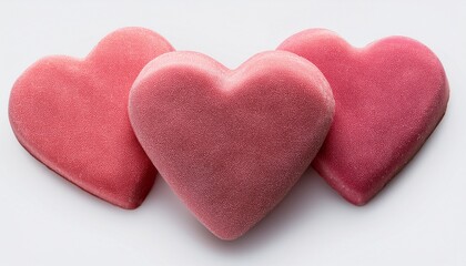 Fototapeta premium Blank Candy Valentines Hearts Isolated On White Background