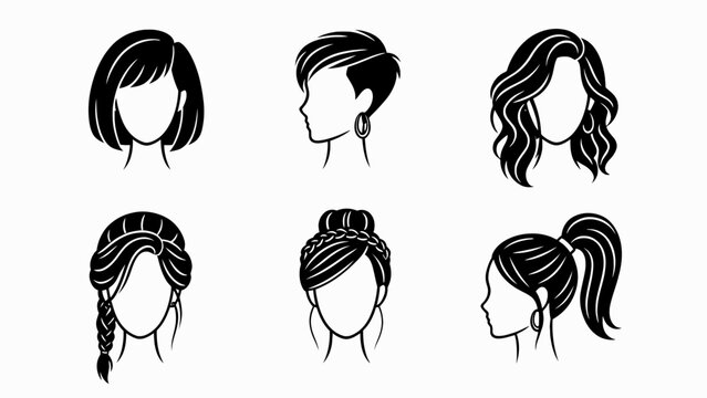 Diverse Hairstyles Collection: Women's Fashion Haircuts and Styles Icons