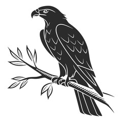 Fototapeta premium eagle on a branch