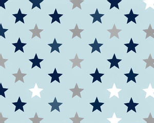 Obraz premium A repeating pattern of four-pointed stars, tilted at various angles, fills the entire frame