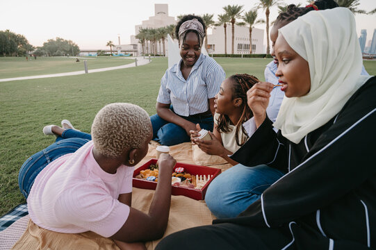 Friends at a picnic