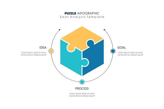 3 points circular infographic element template with icons and colorful flat style, can use for presentation slide diagram puzzle.