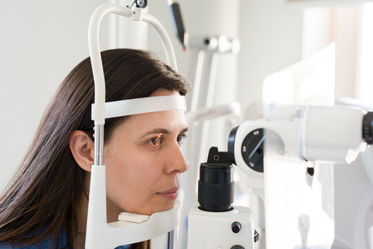 Eye Exam in a Medical Clinic 