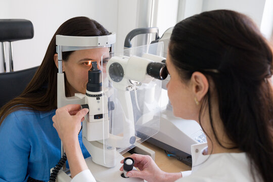 Eye Examination Performed By Ophthalmologist