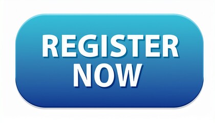 Fototapeta premium register now button in blue rounded rectangle shape for account membership subscription