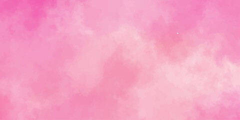 Fototapeta premium Pink watercolor texture background abstract cloud sky texture paper wash pastel gradient soft backdrop design. A soft pink watercolor abstract background, cloud texture and a gentle gradient wash