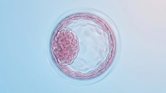 Blastocyst embryo development stage, 3d illustration