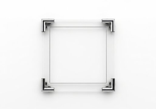 A Square Frame With Four Corners And A White Background For Displaying Art Or Photos