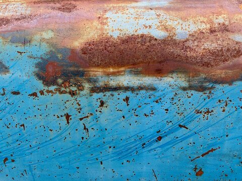 Peeling paint and rusty metal