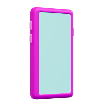 Cute Cartoon 3d smartphone illustration