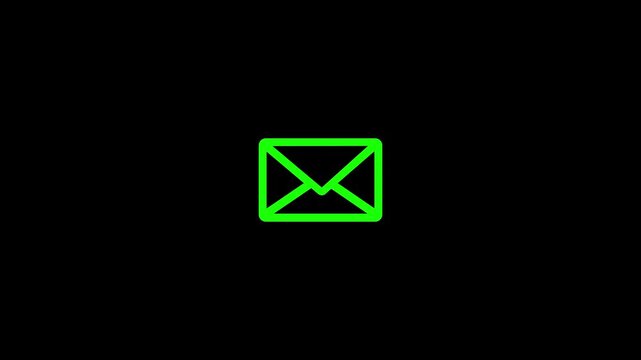 Animation of Message box open . 4k video