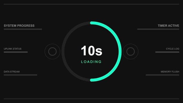 Triple Circular Progress Bars with 10s Labels