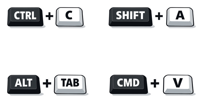 Illustrating essential command key combinations, the computer keyboard shortcuts boost digital work efficiency and speed