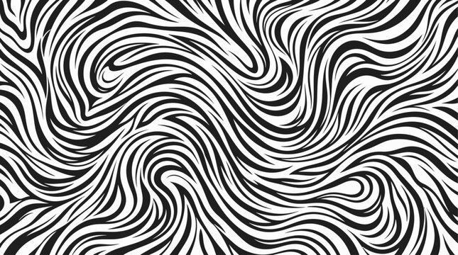 Black and white swirling pattern fills the entire frame with dynamic lines.