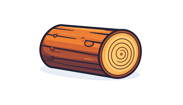 Log Cut Timber Tree Trunk Section.