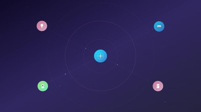 smart home iot device connectivity network animation