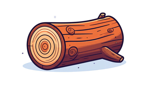Log with visible tree rings lying.